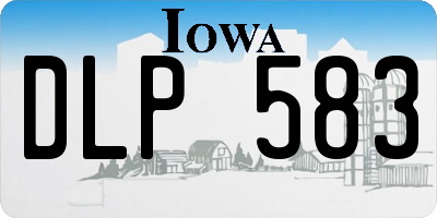 IA license plate DLP583