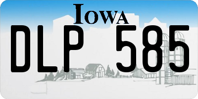 IA license plate DLP585