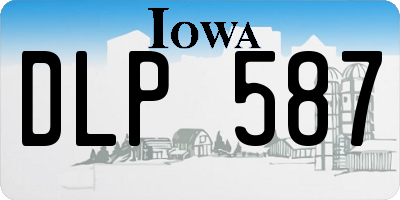 IA license plate DLP587