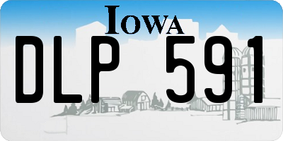IA license plate DLP591