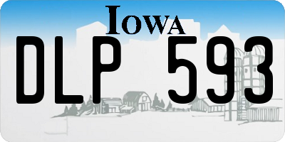 IA license plate DLP593