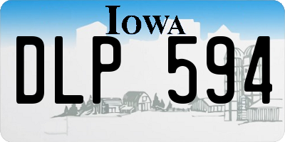 IA license plate DLP594
