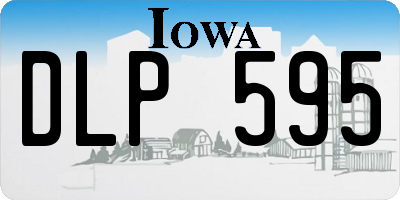 IA license plate DLP595