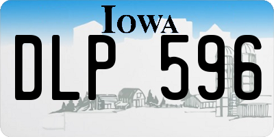 IA license plate DLP596