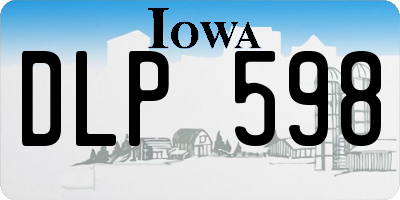 IA license plate DLP598