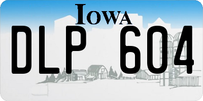 IA license plate DLP604