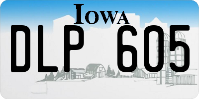 IA license plate DLP605