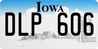 IA license plate DLP606