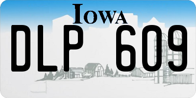 IA license plate DLP609