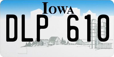 IA license plate DLP610