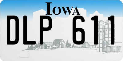 IA license plate DLP611
