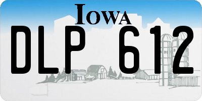 IA license plate DLP612