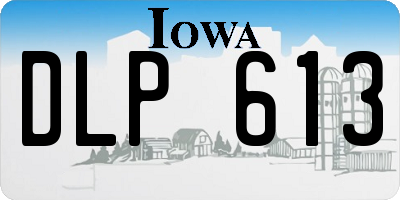 IA license plate DLP613