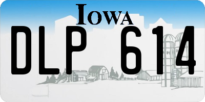 IA license plate DLP614