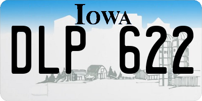 IA license plate DLP622