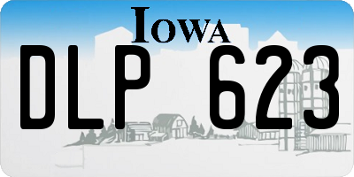 IA license plate DLP623