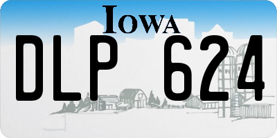 IA license plate DLP624