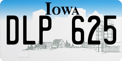 IA license plate DLP625