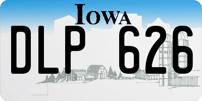 IA license plate DLP626