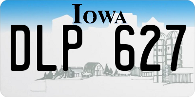 IA license plate DLP627