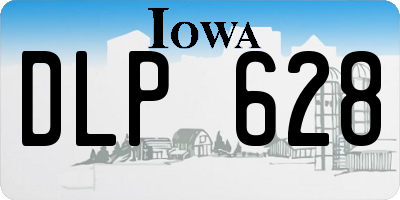 IA license plate DLP628