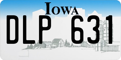 IA license plate DLP631