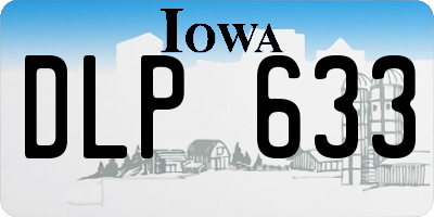 IA license plate DLP633