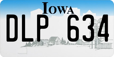 IA license plate DLP634