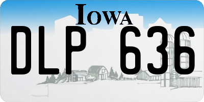 IA license plate DLP636