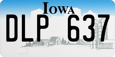 IA license plate DLP637
