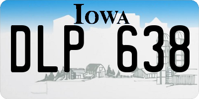 IA license plate DLP638