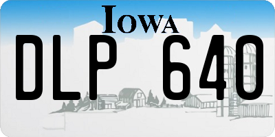 IA license plate DLP640
