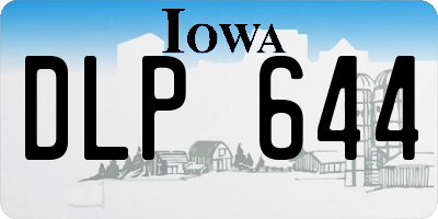 IA license plate DLP644