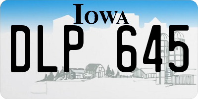 IA license plate DLP645