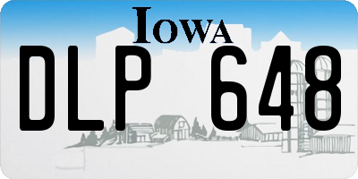 IA license plate DLP648