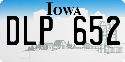IA license plate DLP652