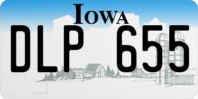 IA license plate DLP655