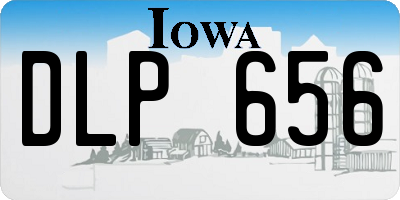 IA license plate DLP656