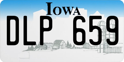 IA license plate DLP659