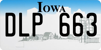 IA license plate DLP663