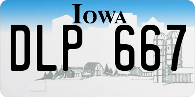 IA license plate DLP667