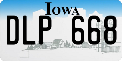 IA license plate DLP668