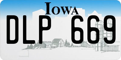 IA license plate DLP669