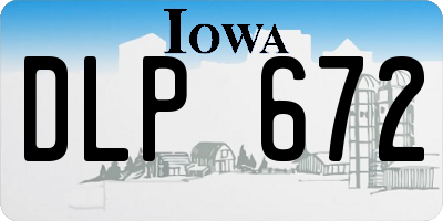 IA license plate DLP672