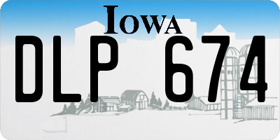 IA license plate DLP674