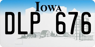 IA license plate DLP676