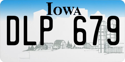 IA license plate DLP679