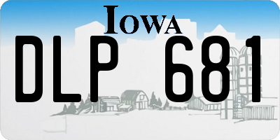 IA license plate DLP681