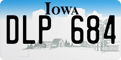 IA license plate DLP684