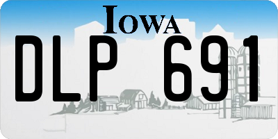 IA license plate DLP691